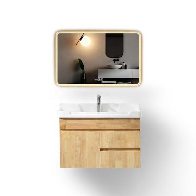 China Environmental Friendly Bathroom Cabinets Bathroom Sink Mirror Led Light Cheap Bathroom Vanity for sale