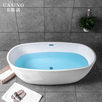 China Hotel Freestanding Standing Acrylic Bathtub Solid Outdoor Bathtubs for sale