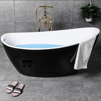 China Factory New Whirlpools Five Star Hotel New Egg Standard Oval Bathtub Bathroom Acrylic Black Bathtub for sale