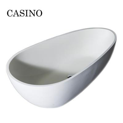 China Free Color Solid Outdoor Bathtub, Freestanding Stone Bathtub Oval Natural Marble Stone Bathtub Price for sale