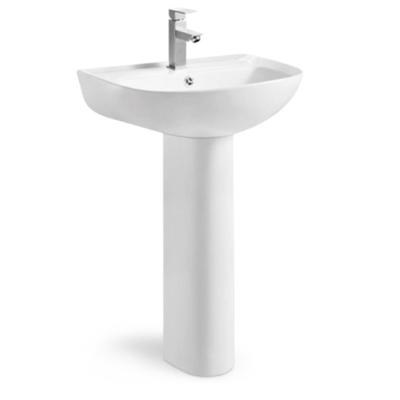 China African Wash Basin Ceramics Easy Clean Bathroom Standing Sanitary Ware Pedestal Hair Sink for sale