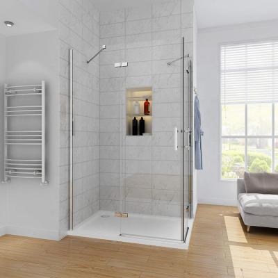 China Good Quality Low Price Modern Shower Enclosures 2 Sided Tempered Glass Corner Room for sale