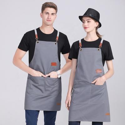 China Unisex styles for man women BBQ Canvas Restaurant Waist Cooking Barista Coffee Shop Barbershop Work Uniform Work Apron for sale