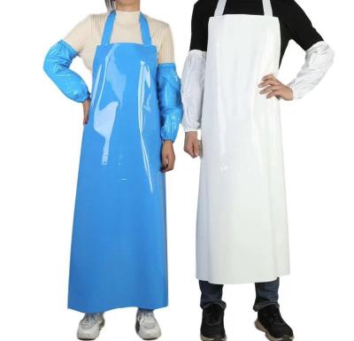 China Unisex Wholesale Machine Food Processing Butcher Work Apron Anti-Fouling Vinyl TPU Waterproof Apron for sale