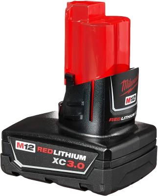 China Power Tools 12V 3Ah MIL-M12B Rechargeable Power Tool Battery For Milwaukee M12 48-11-2411 Series 48-11-2402 Drill Battery Pack for sale