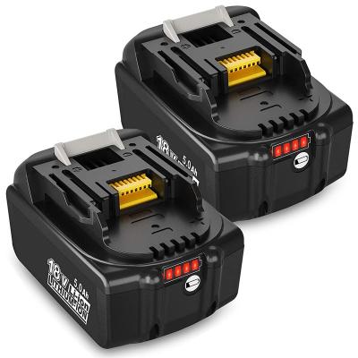 China Power tools 5.0Ah BL1850B power tool battery for 18V battery with LED lithium compatible with BL1840B BL1830B LXT-400 for sale