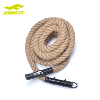 China Bodybiulding JOINFIT Hemp Climbing Rope, 6m Rope with Steel Lock, Exercise Workout Strength Training Ripple Training Ropes for sale