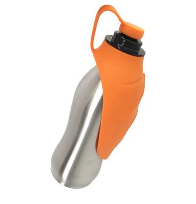 China Wholesale Viable Stainless Steel Portable Dog Drinking Water Bottle For Walking for sale