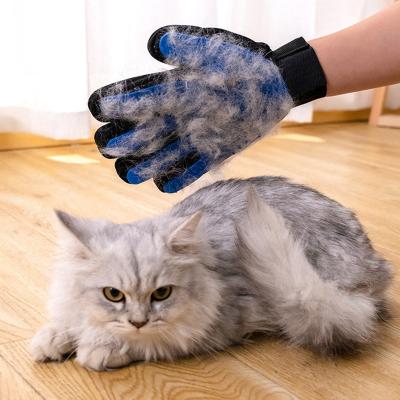 China Customized Viable Effective Pet Hair Remover Glove Grooming Glove With Five Fingers Design for sale