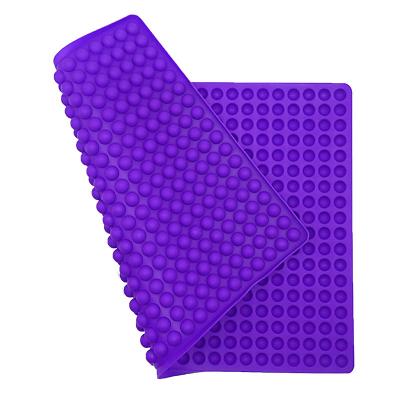 China OEM Silicone Baking Mat 468 Semi Viable Holes Sphere Silicone Gummy Mold for sale