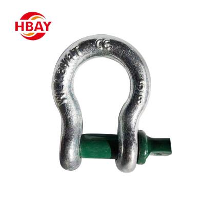 China ARC Type Heavy Duty Galvanized Shackle Heavy Industry Lifting Pin Anchor Bow Shackle for sale