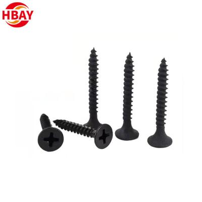 China Heavy Industry Black Self Tapping Drywall Phosphating Screws With Round Head for sale