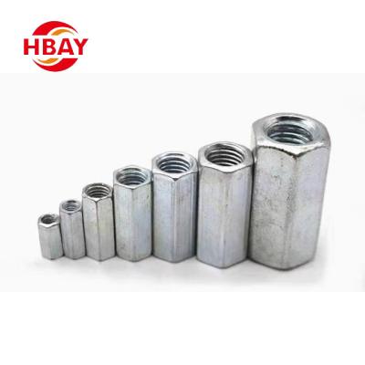 China Heavy Industry Galvanized Coupling Nut Hexagon Lengthened Nut for sale