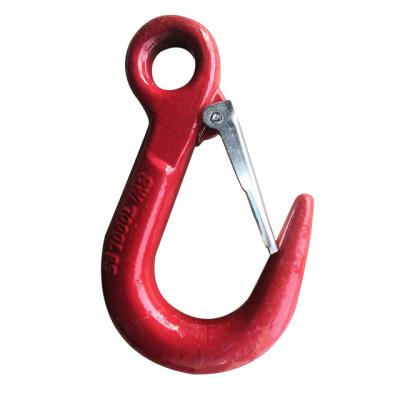 China Heavy Industry Heavy Duty Grade 80 Eye Lift Hook Hoist Hook With Latch for sale