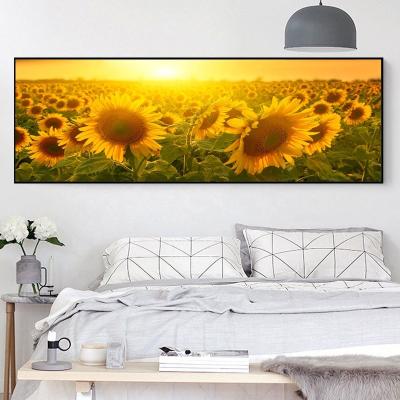 China Environmental Friendly Sunflower Field Landscape Oil Painting On Modern Art Living Room Canvas Bedroom Decor Wall Home Decoration No Frame for sale