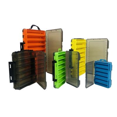 China PP Double Sided Hard Fishing Tackle Box Lure Bait Jigging Jigging Minnows Hooks Storage Lad Visible Plastic Fishing Accessory Case for sale