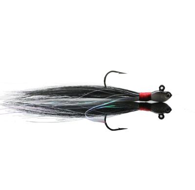 China Lead simulation groundbait deer hair bucktail jig hook saltwater freshwater fishing lures for Bass Flounder Fluke for sale