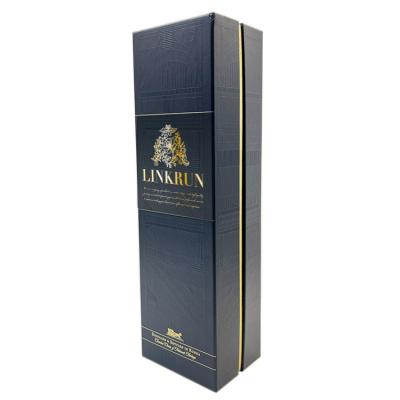 China Handmade high quality custom printing wine whisky packaging embossed logo paper gift box for sale