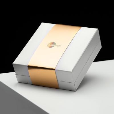 China Recyclable Custom logo high quality gold foil jewelry display boxes packaging  jewelry  box for sale