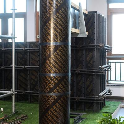 China XuYang Industrial Reusable Adjustable Plywood Column Formwork Pillar Mold 30-155cm For Concrete for sale