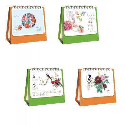 China paper & Cardboard Calendar Printing Custom Logo 2022 Daily Monthly Desk Calendar Planner Table Top Stand for sale