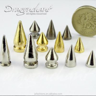 China Dry Cleaning SOLID METAL SCREW FIX SPIKE STUDS Black Silver Gold Craft Punk Leather Rivets for sale