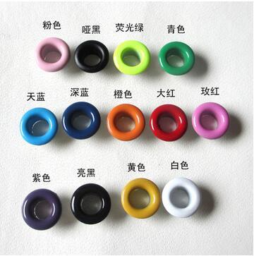 China 1000 Pcs / Pack Metal Coated Seal Spray Eyelets For Leather Craft Grommet Banner 4mm 5mm 6mm 8mm for sale