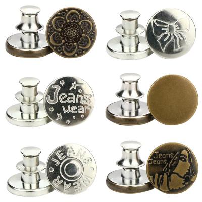 China Workable Adjustable 17mm Detachable Jeans Buttons Nail Metal Free Buttons For Clothing Diy Clothing Sewing Accessories for sale