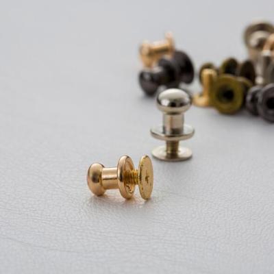 China High Quality Nickel Free Brass Monk Head Screw Gold Silver Metal Rivets 1000set/bag 6mmx4mm for sale