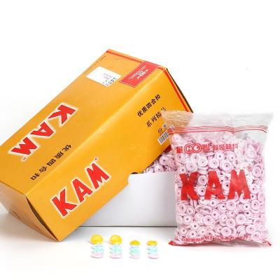 China Dry Cleaning 1000set/box KAM Brand Glossy Plastic Snap Buttons Snap Fastener T5 For Diaper DIY Kit for sale