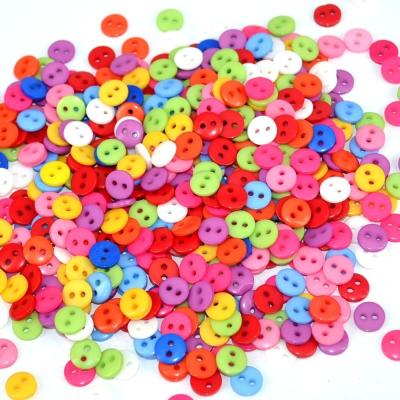 China Dry Cleaning 1000 Pcs Per Bag 12mm Mixed Round Acrylic Resin 2 Hole Buttons Scrapbooking Craft F125 for sale