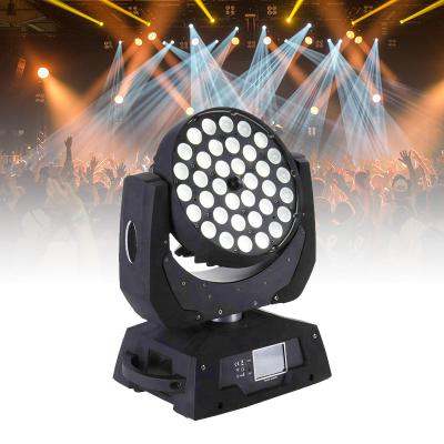 China Wash With Zoom Dmx DJ Led Stage Lighting 36x10W 4 IN 1 RGBW Zoom Led Moving Head Wash Light For Party Wedding Show for sale