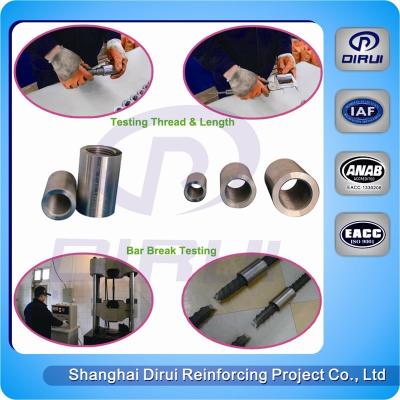 China Shanghai Cold Forge Type 3.0/3.5mm 40Cr Rolling Thread Sleeve Price D12-50mm Straight Rebar Coupler / Rebar Coupler for sale