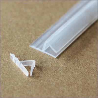 China fan-shaped glass door Guard Fitting Enclosure Anti-aging Flexible Transparent silicone seal strips for sale