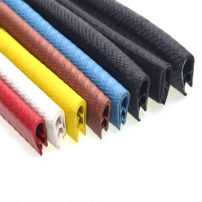 China Flexible Plastic rubber sharp metal U channel Pinch weld car window glass Edging Protection seal strip for sale