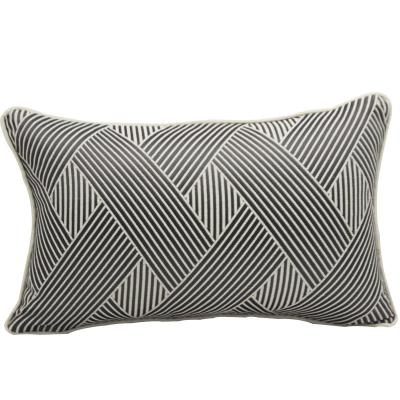 China Simple Modern Viable Jacquard Fabric Geometric Art Cushion Cover Super Soft Plaids for sale