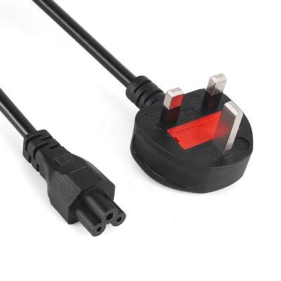 China Build UK Power Cord Laptop AC Cord Cable UK 3 Pin Plug Cable Ac Power Tie Down 1.5m Laptop Charger for sale