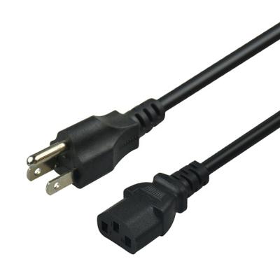 China Build Sipu USA Plug AC Power Cord Cable Desktop 3 Prong Us Power Cable for sale