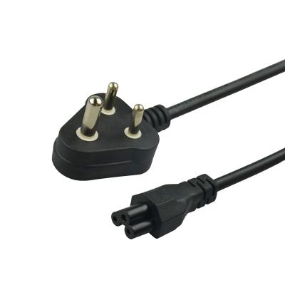 China Construction Clover India 3 Pin Copper Power Cable For AC Computer Cables Cord 1.8m/2m for sale