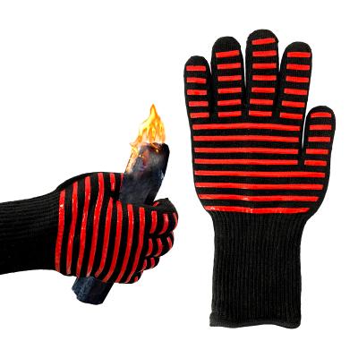 China Grill 1472 BBQ Gloves Kitchen Heat Resistant Custom Silicone Non Slip/Heat Resistant Cooking Oven Mitts Long Sleeve Fire Proof Hand Safety Glove for sale