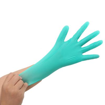 China Custom 16 Inch Abrasion Resistance Vinyl/Nitrile Blend Hand Household Care Clean Room Safety Work Gloves Supplier 8 Mil 6mm Hand Gloves for sale