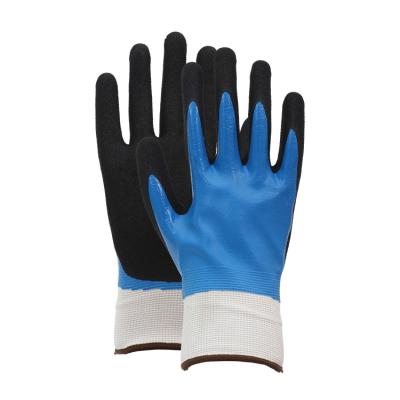 China Wholesale Custom Logo Mens Nitrile Gloves Abrasion Resistance Nitrile Mechanic Safety Hand Safty Gloves Driver Rigger Gloves Work Gloves for sale