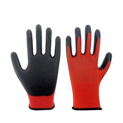 China Abrasion Resistance Wholesale Auto Mechanic China Custom Construction Breathable Heavy Duty Nitrile Foam Handschuhe Hand Work Safety Gloves for sale