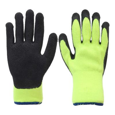 China Custom Made Abrasion Resistance Winter Work Gloves Men Women Latex Warm Latex Work Gloves Bulk for sale