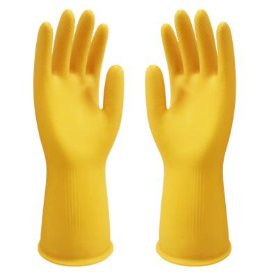 China Chemical Resistant Rubber Gloves Waterproof Dish Wash Hot House Cleaning Safety Chemical Acid Resistant Gloves Long Latex Gloves for sale