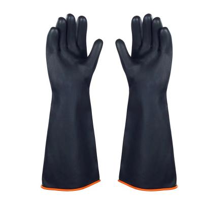 China Agriculture Home Kitchen Work Latex Chemical Resistant Rubber Gloves Chemical Hands Protective Gloves for sale