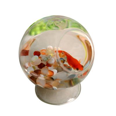 China Viable High Quality Clear Fish Home Living Room Table Decoration Ornament Circle Glass Aquarium for sale