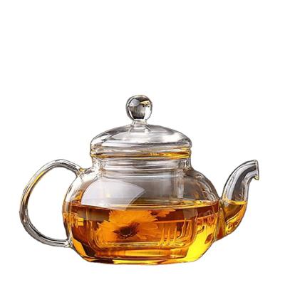 China Direct Selling Gift Manufacturer Wholesale Clear Teapot Viable Glass Teapot Design Coffee Pot for sale