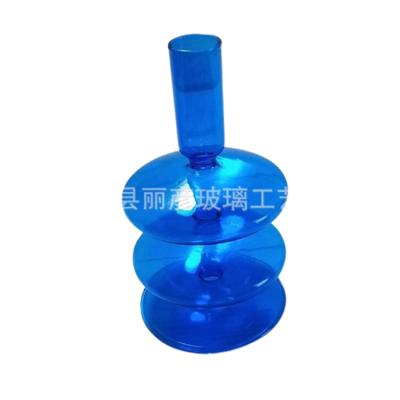 China Modern design cost-effective multicolor glass candle holder for sale for sale