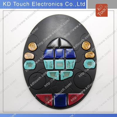 China Customized Home Appliance Membrane Switch Pillow Embossed Keypad With Rubber Key for sale